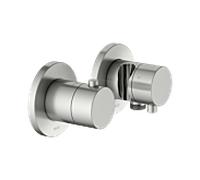 KEUCO Edition 400 kit de raccords thermostatiques 51553211231 pour 3 Verbraucher , avec raccord de tuyau et support de douche, finition inox