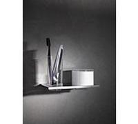 Keuco Edition 400 - Distributeur de savon et verre avec support, verre/chrome 11553019000