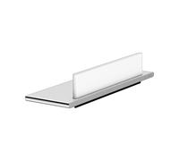 KEUCO EDITION 400 Tablette de douche avec raclette en verre, aluminium anodisé argent / blanc, 11559170000