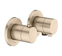 Keuco Edition 400 thermostat de douche 51553031121 bronze brossé, pour 2 Verbraucher , avec coude de raccordement mural