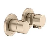 Keuco Edition 400 thermostat de douche 51553031231 bronze brossé, pour 3 Verbraucher , avec coude mural et support de douche