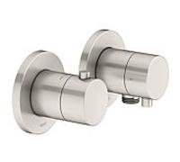 Keuco Edition 400 thermostat de douche 51553051121 nickel brossé, pour 2 Verbraucher , avec coude mural