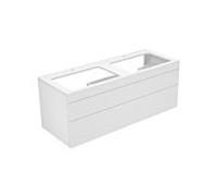Keuco Edition 400 vasque match0 31574210100 140 x 54,6 x 53,5 cm, 2 tiroirs, avec trou pour robinet, pour 2 Waschtische , blanc brillant / blanc brillant