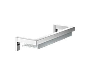 Keuco Edition 90 Etagère de douche carrée 19159010000 avec raclette en verre intégrée, magnétique, aluminium chromé