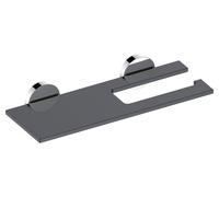 KEUCO EDITION 90 Support de papier toilette avec tablette, rigide, chromé /verre fumé, 19073018000