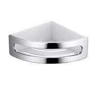 KEUCO Étagère d'angle de douche Elegance 11657010000 – fixation cachée, blanc/chrome, 2 pièces