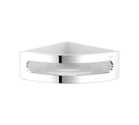 KEUCO Étagère d'angle de douche Elegance 11657010000 – fixation cachée, blanc/chrome, 2 pièces