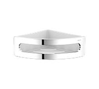 KEUCO Étagère d'angle de douche Elegance 11657010000 – fixation cachée, blanc/chrome, 2 pièces