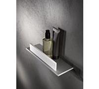 Keuco étagère de Edition 400 11559170000 en aluminium anodisé argent avec extracteur en verre
