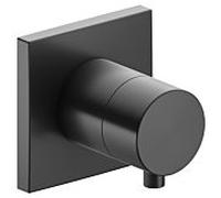 Keuco garniture 59541131002 chrome noir brossé, robinet d'arrêt dissimulé, poignée Comfort , angulaire