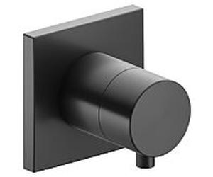 Keuco garniture 59541131002 chrome noir brossé, robinet d'arrêt dissimulé, poignée Comfort , angulaire