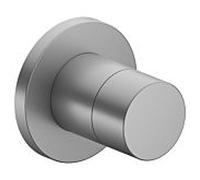 Keuco garniture 59541170001 finition aluminium, robinet d'arrêt dissimulé, poignée Pure, ronde