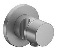 Keuco garniture 59541170201 finition aluminium, raccord de tuyau / support de douche, poignée Pure, ronde