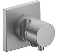 Keuco garniture 59541171202 finition aluminium, raccord de tuyau / support de douche, poignée Comfort , carré