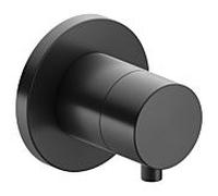 Keuco garnitures Ixmo 59541131001 chrome noir brossé, robinet d'arrêt dissimulé, poignée Comfort Select , ronde