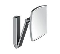 Keuco iLook_move miroir cosmétique 17613139006 beleuchtet , 200 x 200 mm, chrome noir brossé, acheminement des câbles beleuchtet