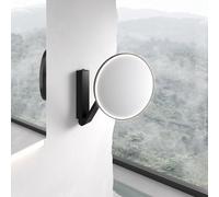 Keuco Miroir cosmétique iLook_move 17612379004 – éclairé Ø212 mm x5 noir mat, bras pivotant
