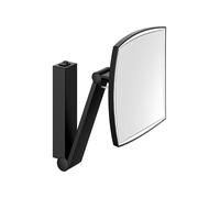 KEUCO iLook_move Miroir de soins de beauté, éclairé, angulaire, avec interrupteur à bascule, 1 couleur de la lumière, 17613379004, Couleur: Noir Mat