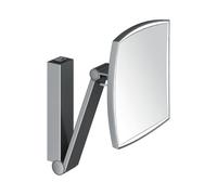 KEUCO iLook_move Miroir de soins de beauté, éclairé, angulaire, couleur de la lumière réglable sur plusieurs niveaux, panneau de commande en verre, avec commande Dali, 17613139006, Couleur: Chrome noi