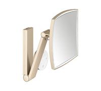 KEUCO iLook_move Miroir de soins de beauté, éclairé, angulaire, couleur de lumière réglable sur plusieurs niveaux, panneau de commande en verre, 17613039002, Couleur: Bronze brossé