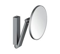 KEUCO iLook_move Miroir de soins de beauté, éclairé, rond, avec interrupteur à bascule, 1 couleur de lumière, 17612139004, Couleur: Chrome noir brossé