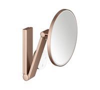 KEUCO iLook_move miroir cosmétique 17612299002 rond, grossissement 5x, beleuchtet , avec panneau de commande, modèle mural, or rose brossé