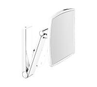 Keuco Keuco Miroir cosmétique iLook_move DALI 200x200mm, éclairé, encastré, verre dépoli, chromé Quantité:1