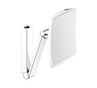 Keuco miroir cosmétique iLook_move 17613079004 finition inox, modèle mural, beleuchtet , 200 x 200 mm