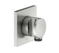 KEUCO Raccord de flexible avec support de douche, rosace carrée, 59592060002, Couleur: acier inoxydable