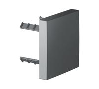 KEUCO IXMO Cache carré pour rupteur de tuyau, 59949130002, Couleur: Chrome noir brossé