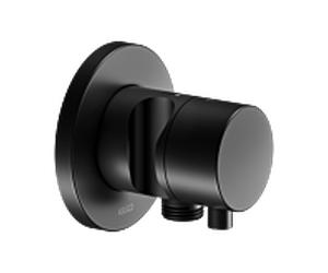 Keuco IXMO Comfort garniture set 59556371201 UP inverseur à 2 voies, rond, raccord de tuyau/support de douche, noir mat