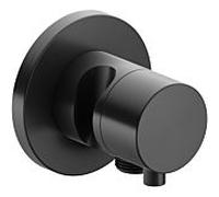 Keuco IXMO Comfort robinet d'arrêt 59541131201 chrome noir brossé, installation encastrée, rond, raccord de tuyau/support de douche