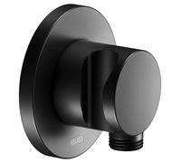 Keuco IXMO - Coude de raccordement de douche avec support, noir mat 59592370001