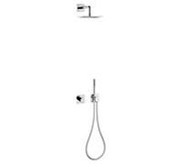 Keuco IXMO ensemble de douche 59602010002 chrome, thermostat, 2 consommateurs, rosace carrée