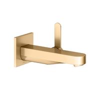 KEUCO IXMO Flat Mitigeur monocommandé encastré pour lavabo, 165mm, rosace carrée, 59516250302, Couleur: Laiton brossé