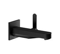 KEUCO IXMO Flat Mitigeur monocommandé encastré pour lavabo, 165mm, rosace carrée, 59516370302, Couleur: Noir Mat