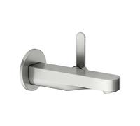 KEUCO IXMO Flat Mitigeur monocommandé encastré pour lavabo, 165mm, rosace ronde, 59516060301, Couleur: acier inoxydable