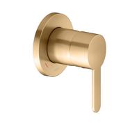 KEUCO IXMO Flat Mitigeur monocommandé encastré, rosace ronde, 59551250301, Couleur: Laiton brossé