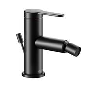 KEUCO IXMO Flat Mitigeur monocommandé pour bidet, avec vidage à tirette, saillie 110mm, 59509373000, Couleur: Noir Mat