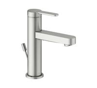 KEUCO IXMO Flat Mitigeur monocommandé pour lavabo 100, avec vidage à tirette, saillie 109mm, 59502063000, Couleur: acier inoxydable