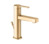KEUCO IXMO Flat Mitigeur monocommandé pour lavabo 100, avec vidage à tirette, saillie 109mm, 59502253000, Couleur: Laiton brossé