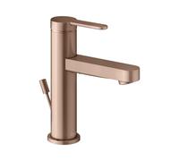 KEUCO IXMO Flat Mitigeur monocommandé pour lavabo 100, avec vidage à tirette, saillie 109mm, 59502293000, Couleur: rouge or brossÃ©