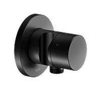 Keuco Ixmo garniture set 59549370201 UP vanne d'arrêt et inverseur à 3 voies, support de douche, poignée Pure, ronde, noir mat