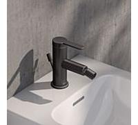 KEUCO IXMO Raccord de bidet plat 59509353000 saillie 110mm, avec garniture de vidage , noir titane brossé