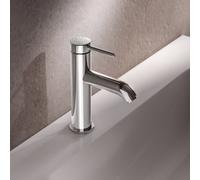 KEUCO IXMO Soft Mitigeur monocommandé pour lavabo 130, sans vidage à tirette, saillie 129mm, 59501012101, Couleur: Chromé
