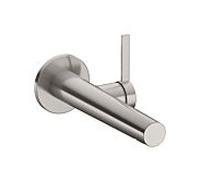 Keuco Ixmo mitigeur lavabo 59516071101 projection 219 mm, finition inox, fixation murale, rosace ronde
