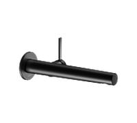 Keuco Ixmo mitigeur lavabo 59516372101 saillie 243 mm, noir mat, montage mural, rosace ronde
