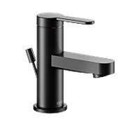 Keuco IXMO Mitigeur lavabo monocommande plat 59504373000 saillie 89mm, avec garniture de vidage , noir mat