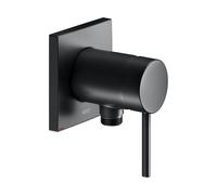 KEUCO IXMO Soft Mitigeur monocommandé pour douche avec raccord de flexible, rosace carrée, 59552370202, Couleur: Noir Mat