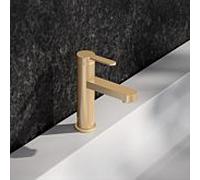 KEUCO IXMO Flat Mitigeur monocommandé pour lavabo 100, sans vidage à tirette, saillie 109mm, 59502253100, Couleur: Laiton brossé